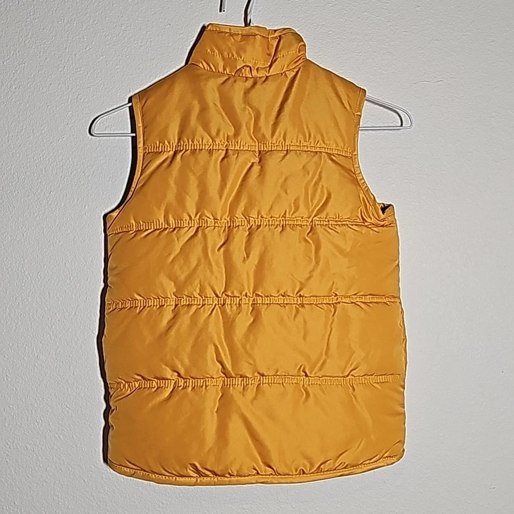 Carter's Kids Mustard Yellow Puffer Vest Fleece Lined M 5-6 Layer Outerwear